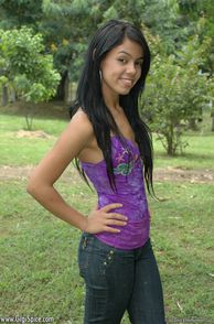 Sweet Petite Latin Cutie Enjoying The Fresh Air